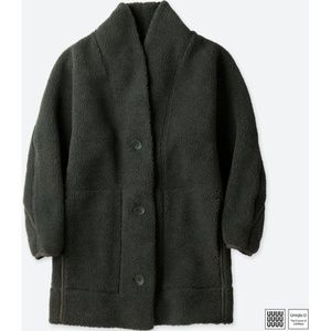 Uniqlo U Women Fleece Cardigan in Olive (XS)